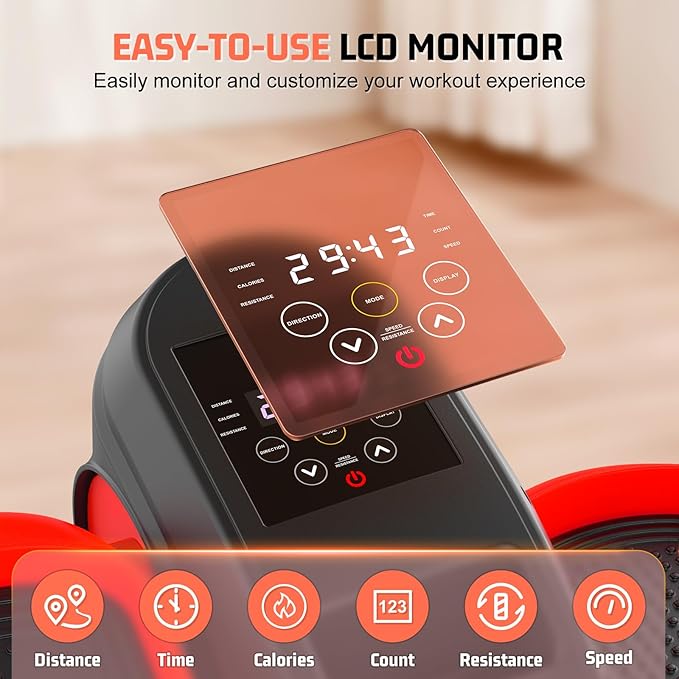 ANCHEER Under Desk Elliptical, Electric Ellipse Leg Exerciser with 12 Adjustable Resistance & Speeds, P1-P12 Modes, Quiet Seated Pedal Exerciser with Remote Control, 100% Pre-assembled for Home Office