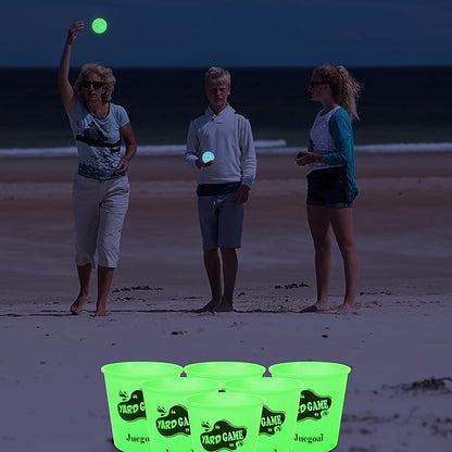 Juegoal Outdoor Giant Yard Pong Game Set Outdoor Toss Game Throwing Game for Beach, Camping, Lawn and Backyard