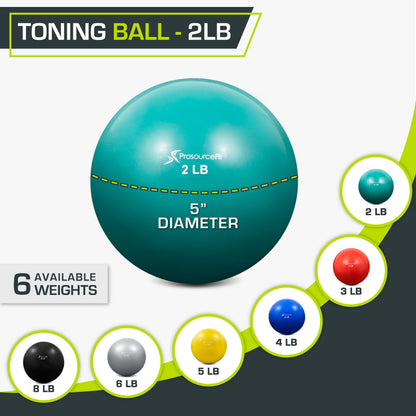 ProsourceFit Weighted Toning Exercise Balls for Pilates, Yoga, Strength Training and Physical