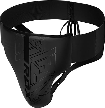 RDX Groin Protector for Boxing, Muay Thai, Kickboxing and MMA Fighting, Maya Hide Leather Abdo Gear for Martial Arts Training, Men Jockstrap Abdominal Protector for Sparring, Taekwondo and Grappling