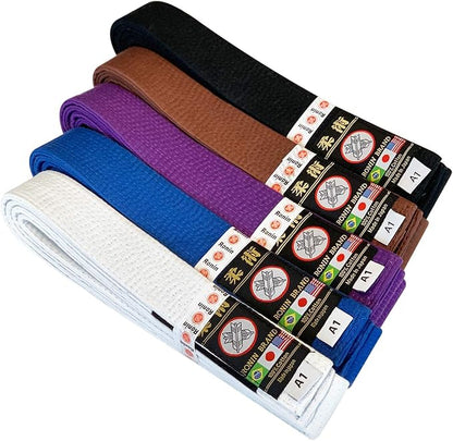 Ronin Brand - Japan Made Deluxe Jiujitsu BJJ Gi Belt - 1.75” wide-12 Row Stitching