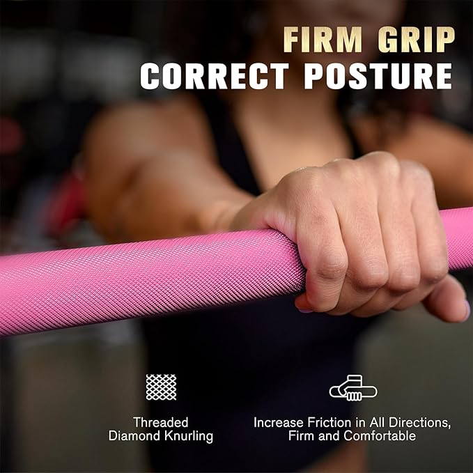 RITFIT Olympic Barbell 4ft/4.8ft/6ft - 2 Inch Weight Bar for Strength Training, Weightlifting, Squat, Deadlift, Bench Press, Curl, Overhead Press - 350lbs/500lbs Capacity