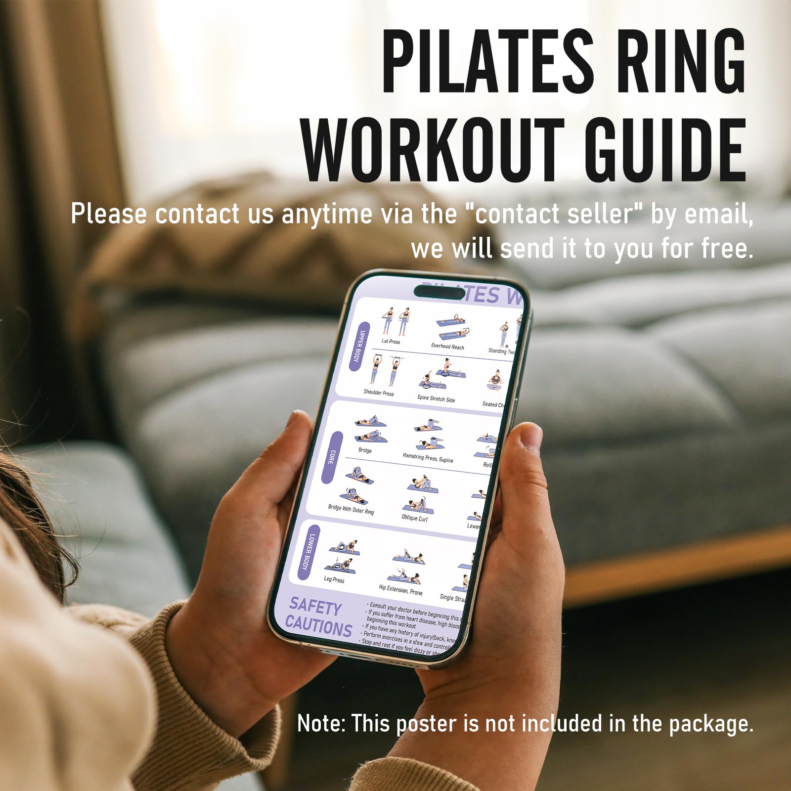 JKSHMYT Pilates Ring Fitness Circle for Women, Pilates Equipment – 14.5" Home Magic Exercise