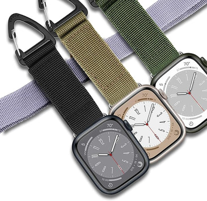 Tactical Duty Belt Keychain Compatible with Apple Watch 38mm 40mm 41mm 42mm 44mm 45mm 46mm 49mm, Watch Fob Military Braided Strap for iWatch Series 10 9 8 7 6 5 4 3 2 1, Ultra 2/Ultra/SE