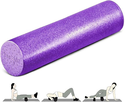 Yes4All High-Density EPP Round Back Roller Foam, Exercise Foam Roller for Yoga, Pilates & Stretching - 12, 18, 24, 36 inch