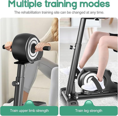 Motorized Rehabilitation Pedal Trainer ??Dual-Motor Electric Leg & Arm Exerciser with Active/Passive Modes, Low-Impact Quiet Rehab Equipment with LCD Display for Seniors & Physical Therapy