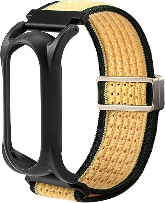 Adjustable Smartwatch Soft Woven Nyon Wristband + Protective Case Base fits for PLAUD AI NotePin Recorder,Upgraded 18mm Pin Notepin Strap for Easy Band Replacement