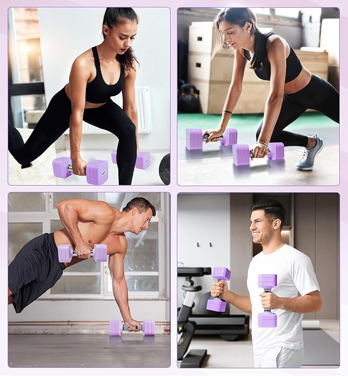 15LB 20LB 40LB 50LB Adjustable Dumbbell Set Free Weights Dumbbells Set for Women Men Hand Weights Sets Adjust Dumbbell Weight Sets for Home Gym Exercise Workout Strength Training Equipments