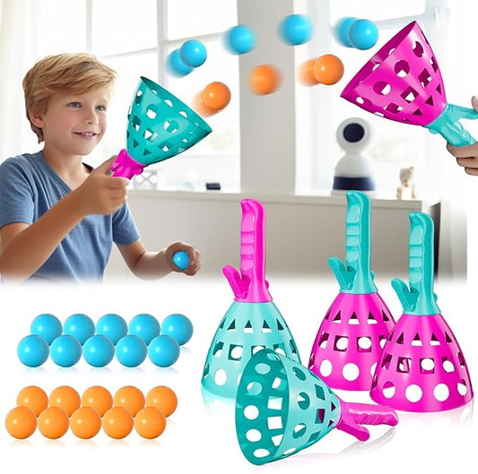Bennol Outdoor Game Toys for Kids Boys with 20 Balls, Pop Pass Catch Ball Game Outside Toys Gifts