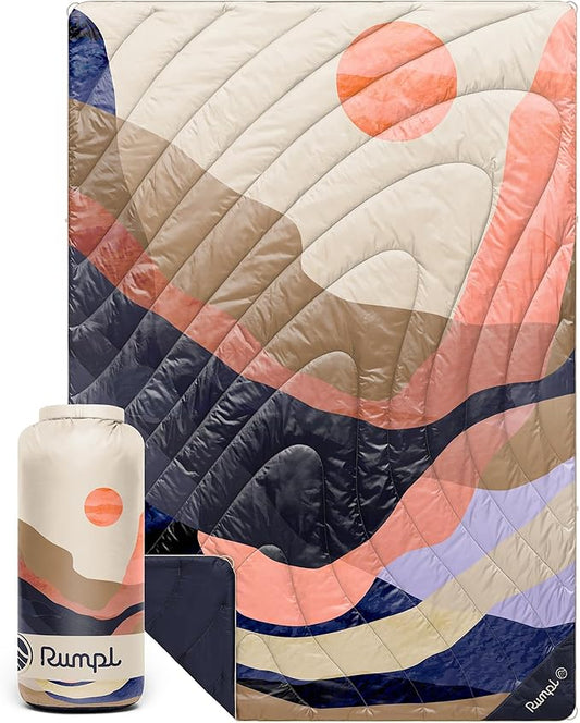 Rumpl Original Puffy Blanket - Warm, Water-Resistant Camping Blanket with 100% Recycled Synthetic