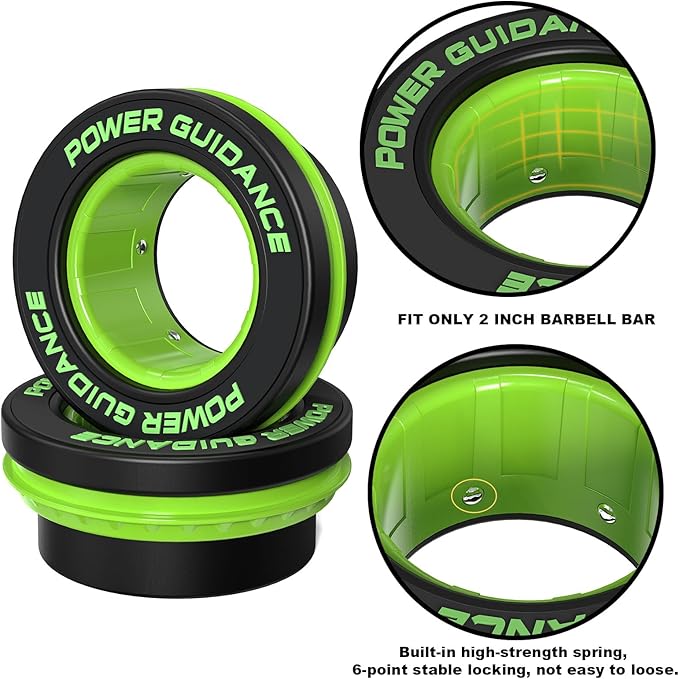 POWER GUIDANCE 50mm Barbell Clamps Barbell Collars, Quick Release Weight Olympic Barbell Clips for Bars, Non-Slip Olympic Barbell Clamps for Workout Weightlifting Fitness Training