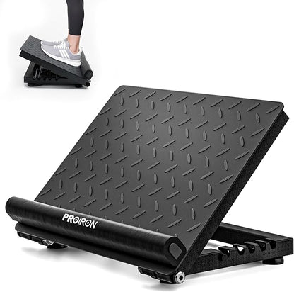 PROIRON Steel Slant Board for Calf Stretching，Calf Stretcher Slant Board for Squats 5 Adjustable Incline Angles，Incline Board 660lbs Weight Capacity for Ankle Stretching Training Home Gym