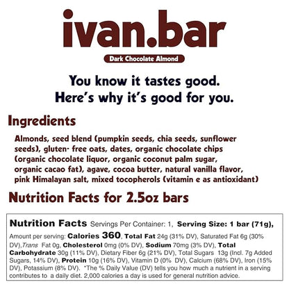Protein Packed Energy Snack Bar | Provides Healthy Energy | Vegan, All Natural Ingredients | Soy, Dairy & Gluten Free (2.5 Ounce (Pack of 12 Bars), Chocolate)