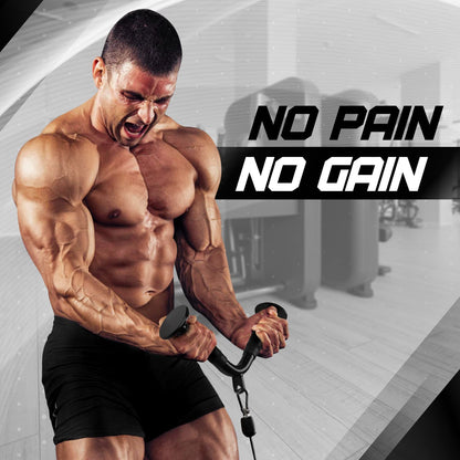 Yes4All Combo Double D Handle, Tricep Rope, Straight Bar & V Bar, Multi Cable Machine Accessories
