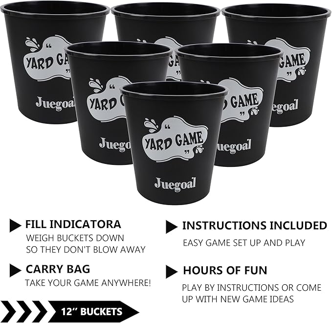 Juegoal Outdoor Giant Yard Pong Game Set Outdoor Toss Game Throwing Game for Beach, Camping, Lawn and Backyard