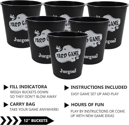 Juegoal Outdoor Giant Yard Pong Game Set Outdoor Toss Game Throwing Game for Beach, Camping, Lawn and Backyard