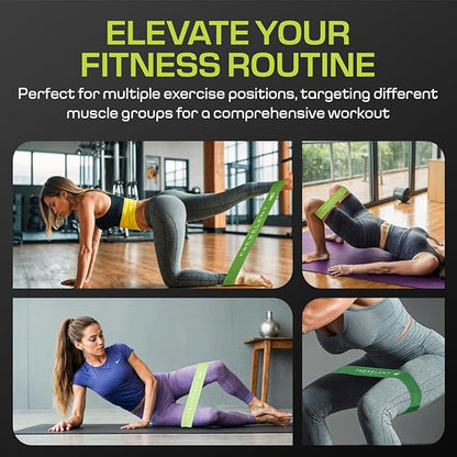 Fabric Resistance Bands for Working Out with 5 Strength Levels - Extra Light to Extra Heavy, Thick Resistance Workout Bands for Legs, Glutes, Hip, Stretching, Strength Training, and Physical Therapy