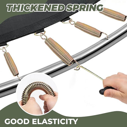 Trampoline Springs Replacement 3.5" to 8.5" Galvanized Steel Heavy Duty High Tensile Universal Trampoline Accessories with T-Hook Tool, 12 to 48 Pack