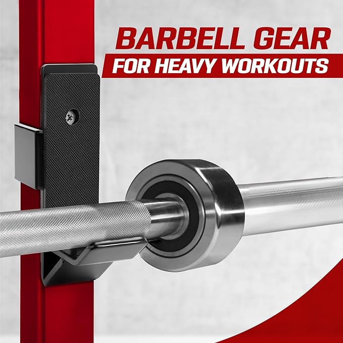 Yes4All Power Rack J-Hooks & Attachments ??Heavy Duty Barbell Holders Compatible with 2x2 & 3x3 Power Racks for Home Gym