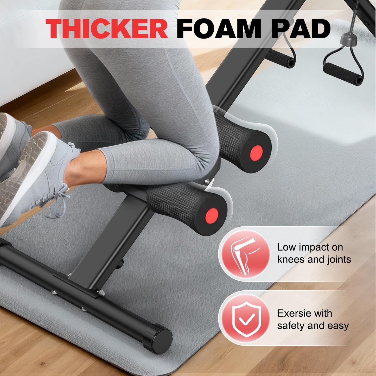 DERACY Ab Workout Machine Adjustable Ab Trainer Abdominal Trainer for Home Gym Foldable Ab Crunch
