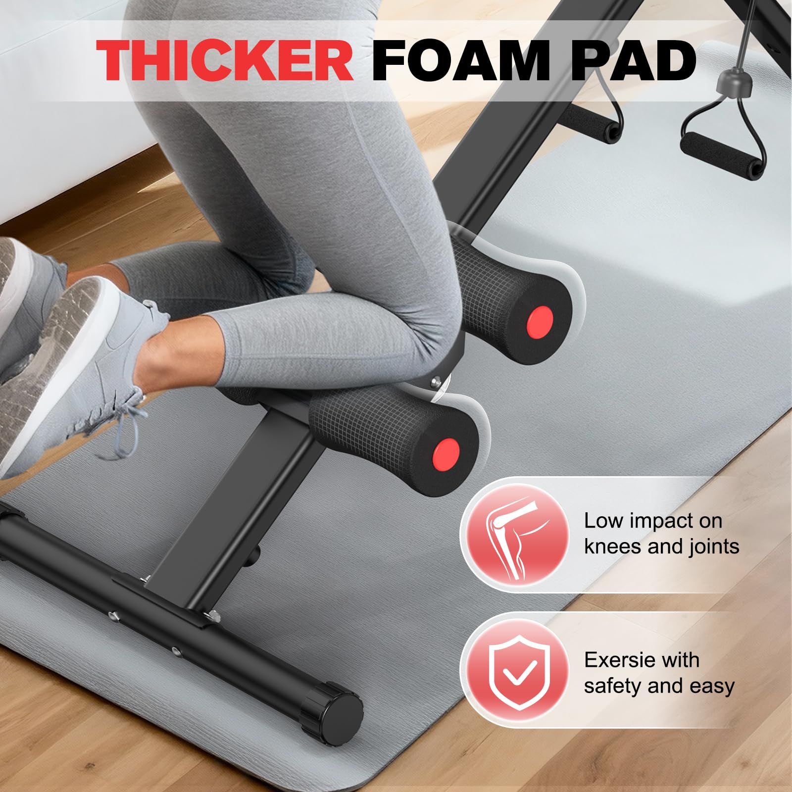 DERACY Ab Workout Machine Adjustable Ab Trainer Abdominal Trainer for Home Gym Foldable Ab Crunch