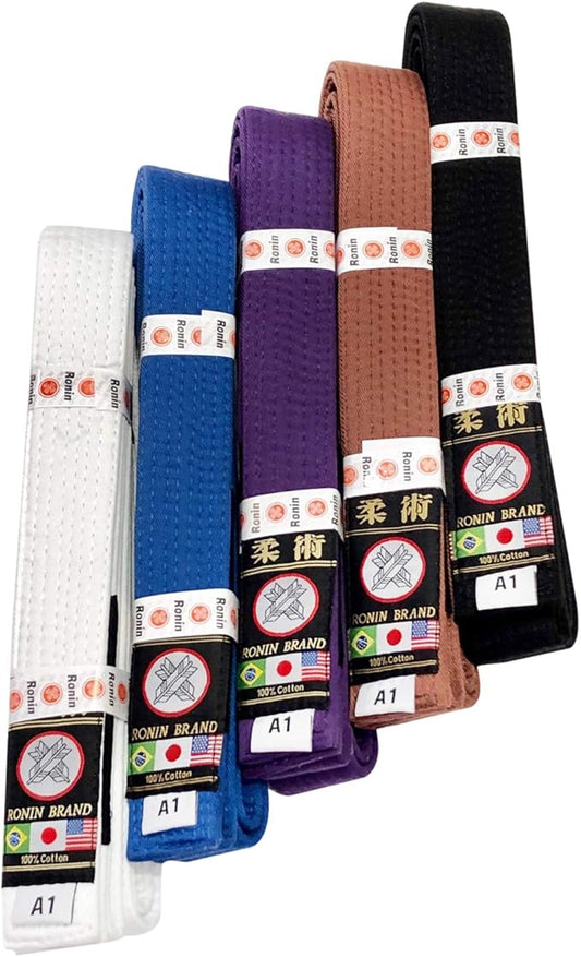 Ronin BJJ Gi Belt – Brazilian Jiu Jitsu Belt - Poly/Cotton Fabric