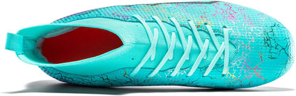 Soccer Cleats Mens Football Cleats Professional Soccer Shoes High-Tops Non-Slip Spikes for Big Boys Wide Training Sneaker