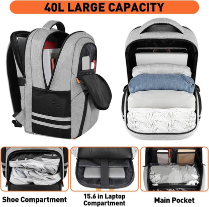 Ytonet Gym Backpack for Men Women, Backpack for Men with Shoe Compartment