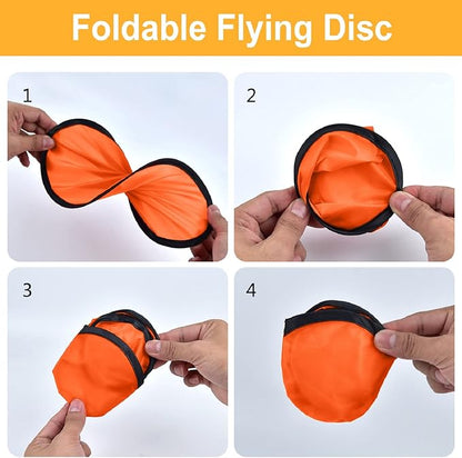 Mototo 30 Pieces Foldable Flying Disc Fans with Bag Folding Pocket Toy Set for Kids Fun Birthday Party Favors Summer Outdoor Activity Game Halloween Christmas, 6 Colors (Colorful 2)