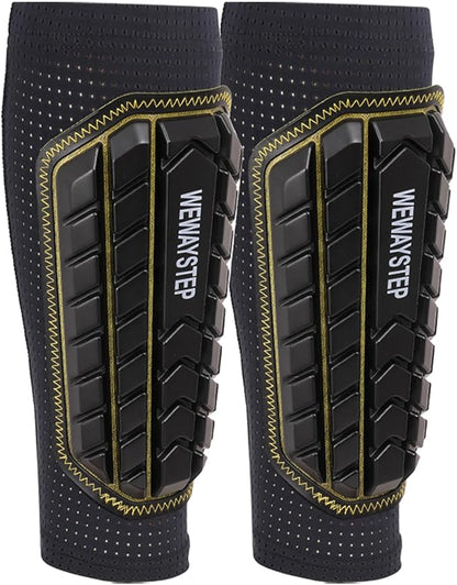 Shin Guards Soccer Kids Youth, Adult Shin Guards with Honeycomb Padding，Breathable & Anti-Slip Calf Compression Sleeves