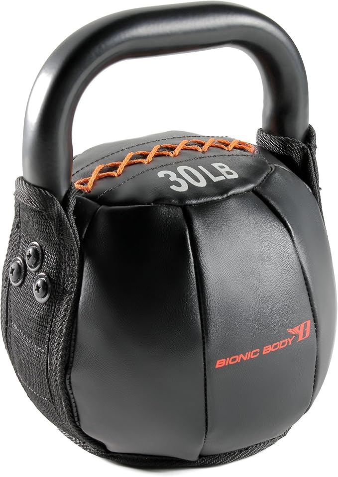 BIONIC BODY by Marcy Soft Kettlebell with Handle for Weightlifting, Conditioning, Strength and core Training