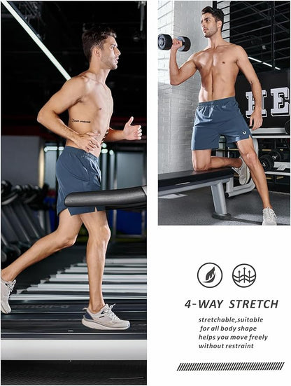 NORTHYARD Men's Running Athletic Shorts 5'' Workout Gym Tennis Short Quick Dry Lightweight Active Sports Basketball