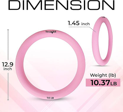 Yes4All Power Ring 10lbs, Weight Ring, Weighted Circle, Kettlebell for Yoga Exercise, Aerobics, Home Fitness, Core Training