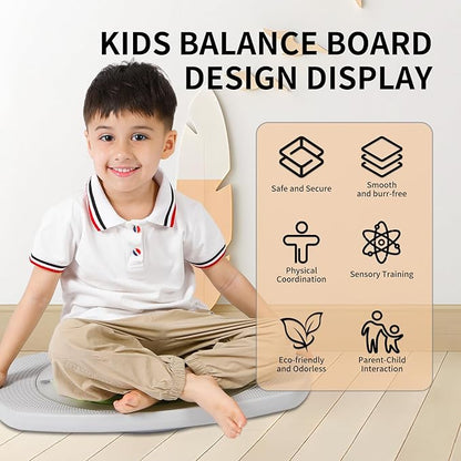 Balance Board Kids, Toddler Balance Board Maze, Wobble Board with 6 Colored Balls,3 Replacement Labyrinth Boards, Balancing Board Physical Therapy for Sensory Training