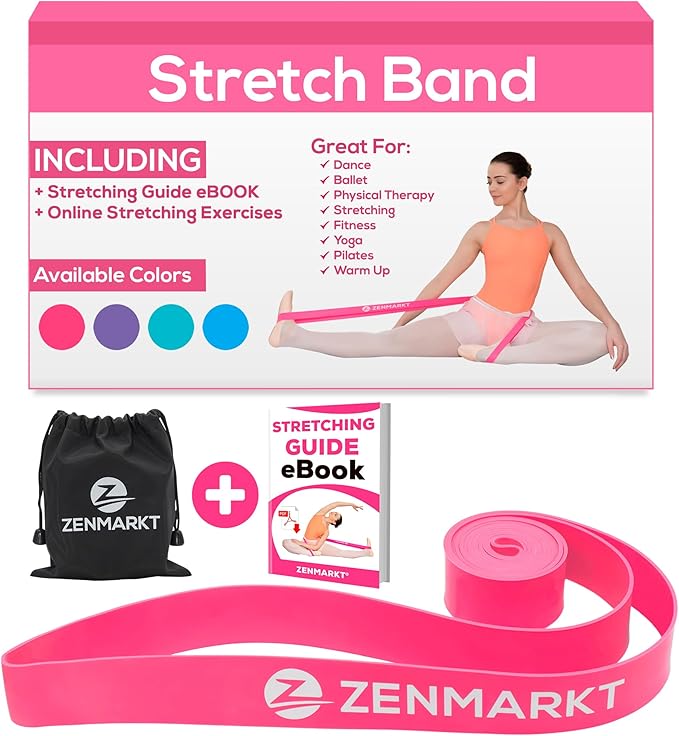 Zenmarkt Ballet Stretch Bands for Flexibility and Strength - Stretch Bands Ideal to Have as Dance Equipment in Every Competition - Suitable for Gymnastics, Cheerleading, and Pilates Training