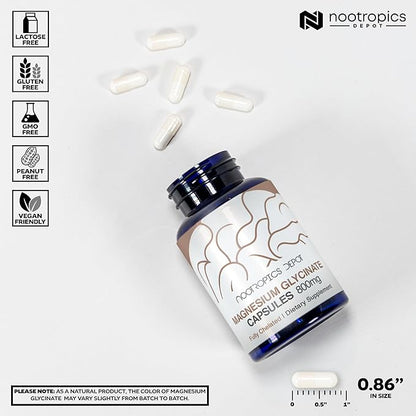 Magnesium Glycinate Capsules | 360 Count | Mineral Supplement | Magnesium Supplement | Supports Heart, Muscle, Nerve, and Bone Health