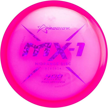 Prodigy Disc 400 MX-1 | Very Overstable Disc Golf Midrange | Handles Any Wind or Power | Consistently Overstable in Any Conditions | Durable & Gummy 400 Plastic | Colors May Vary