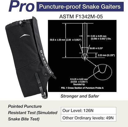 Unigear Snake Gaiters, Puncture-Proof Leg Gaiters, Lightweight, Super Thin, Hunting Gear for Hunting Hiking Farm Working