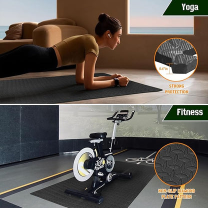 GWT Puzzle Exercise Mat, EVA Foam Interlocking Floor Tiles for Home Gym, Workout Equipment, Treadmill, Protective Flooring, Fit Tile 48 SQ FT (12 Pcs)