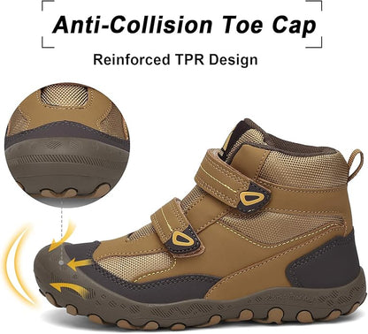 Mishansha Kids Hiking Boots Toddler Girls Boys Hiking Shoes Water-Resistant Anti-Collision Non-Slip Athletic Outdoor Trekking Boots