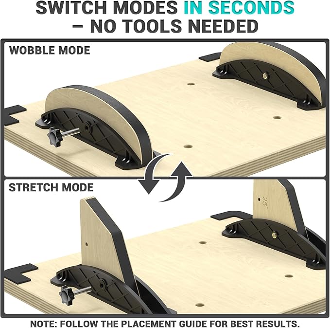 Sportneer 2-in-1 Balance Board ??Adjustable Wobble & Slant Board for Core Strength, Stretching, Rehab, Standing Desk, Home Gym Workout