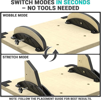 Sportneer 2-in-1 Balance Board ??Adjustable Wobble & Slant Board for Core Strength, Stretching, Rehab, Standing Desk, Home Gym Workout