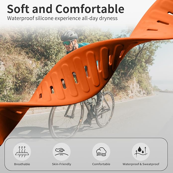 Silicone Sport Band Compatible with Whoop 4.0 Band for Men Women,Soft Comfort Durable Replacement Wristbands for Whoop 5.0 Silicone Bands