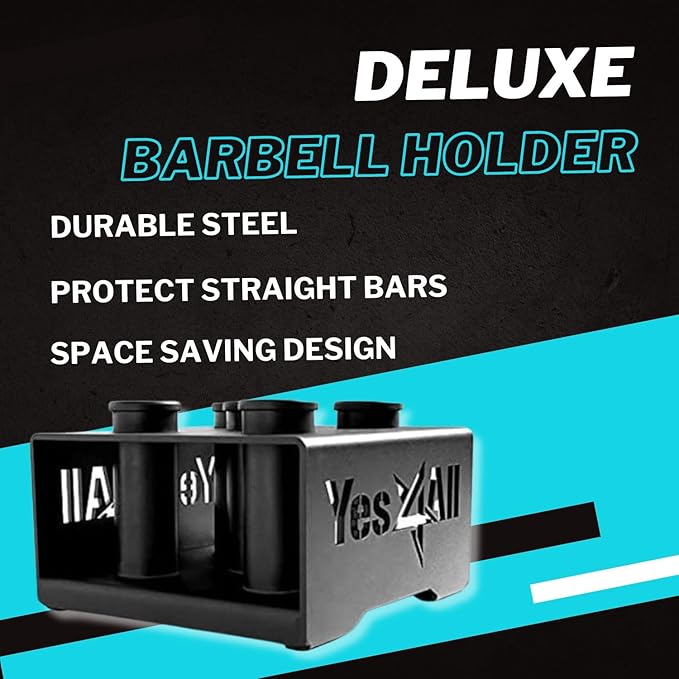 Yes4All Vertical Storage Rack, Home Gym Organizer, Barbell & Dumbbell Rack for 2-inch Olympic & Curl Bars