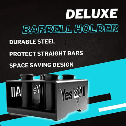 Yes4All Vertical Storage Rack, Home Gym Organizer, Barbell & Dumbbell Rack for 2-inch Olympic & Curl Bars