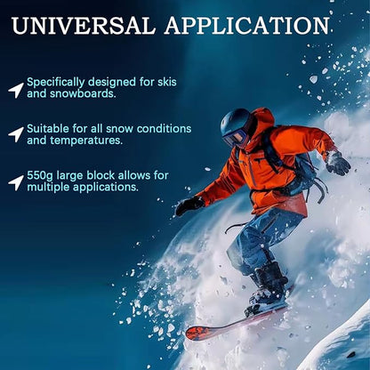 Snowboard Wax and Ski Wax-Universal Snow Block Wax for Any Seasonï¼?50 gm Block-Ski and Snowboard Racing Wax for Protecting- NO PFAS