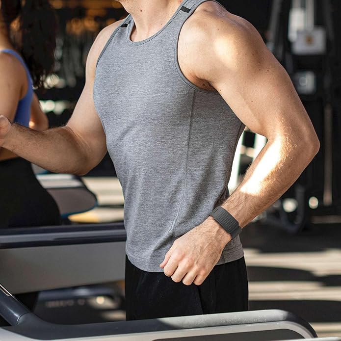 Men Women Soft Silicone Wristband Compatible with Whoop 4.0 Band Strap, Replacement Adjustable Breathable Sport Band for Whoop 4.0 & U-shaped Metal Frame