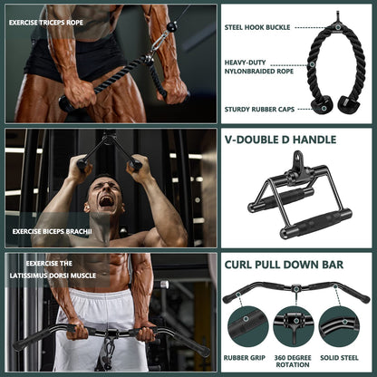 WNOEY Cable Machine Attachment, Cable Attachments for Gym, Gym Cable Attachments, Cable Machine
