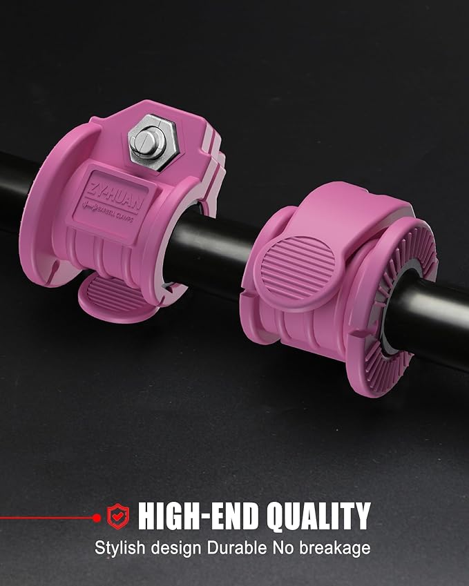 Barbell Clips 1 Inch Quick Release Weight Clamps 0.9-1.18inch Multi-Size Adjustable Olympic Clamps for Bars