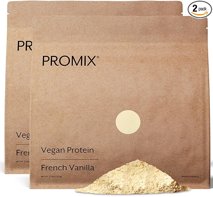 ProMix Nutrition Vegan Protein Powder, 25g Plant Based Canadian Yellow Pea Protein, Vitamin B12, BCAAs - Vanilla - 5lb Bulk